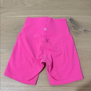 Lululemon 6” Double Lined Sonic Pink Biker Shorts